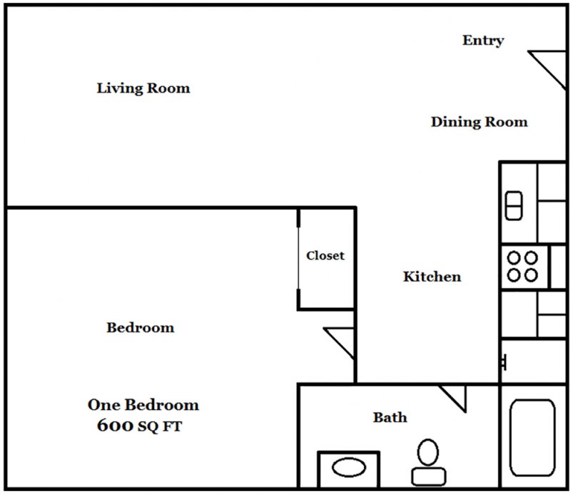 1-Bedroom Floor Plan 1-Bedroom Floor Plan